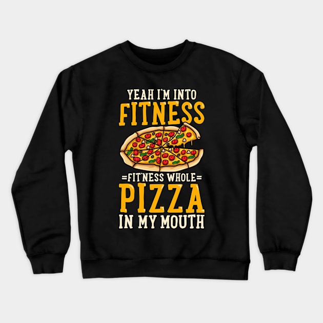 Pizza Fitness Crewneck Sweatshirt by KAWAIITEE